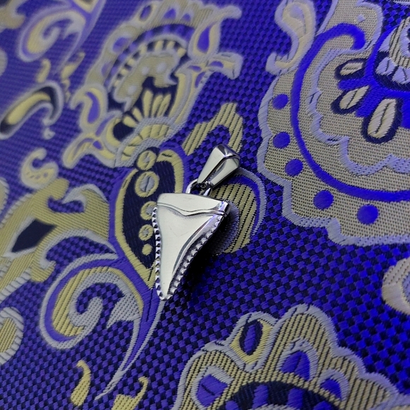Silver Shark Tooth Pendant - Picture 1 of 4